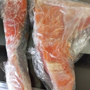 鮭の切り身の冷凍保存